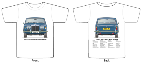 Rolls Royce Silver Shadow 1965-77 T-shirt Front & Back